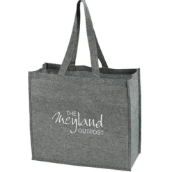 Structured Cotton Shopper Tote with Interior Lamination - 24 hr