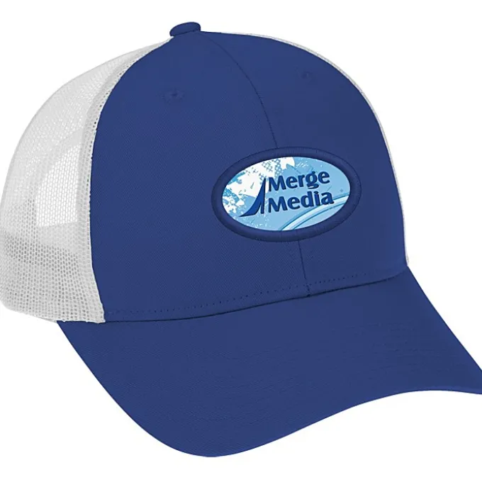 Structured Cotton Twill Trucker Cap - Full Color Patch