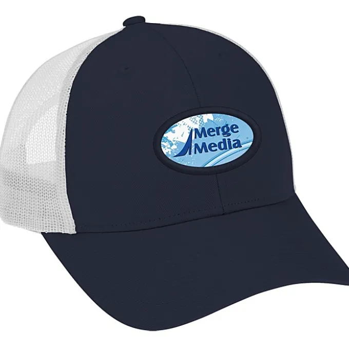 Structured Cotton Twill Trucker Cap - Full Color Patch