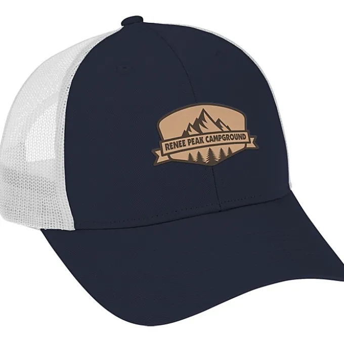 Structured Cotton Twill Trucker Cap - Laser Engraved Patch - 24 hr
