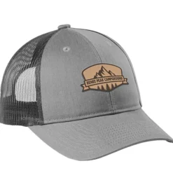 Structured Cotton Twill Trucker Cap - Laser Engraved Patch - 24 hr