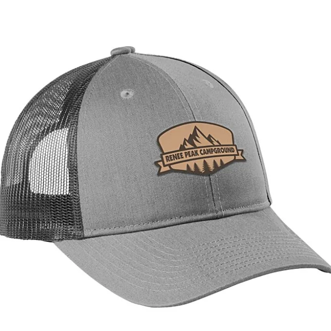 Structured Cotton Twill Trucker Cap - Laser Engraved Patch - 24 hr