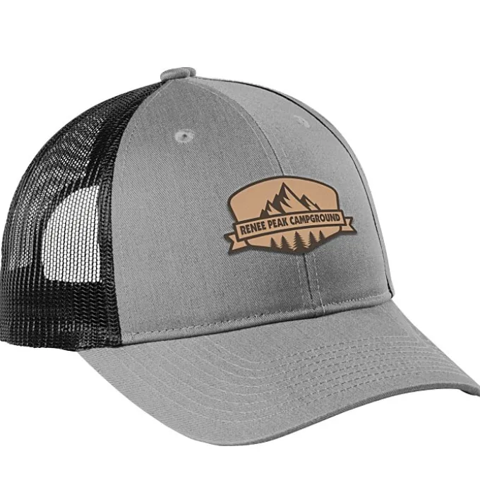 Structured Cotton Twill Trucker Cap - Laser Engraved Patch - 24 hr