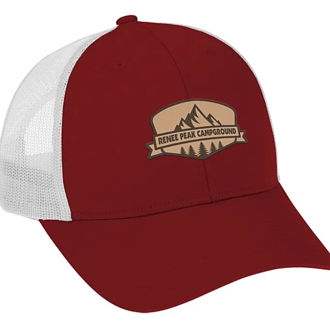 Structured Cotton Twill Trucker Cap - Laser Engraved Patch - 24 hr