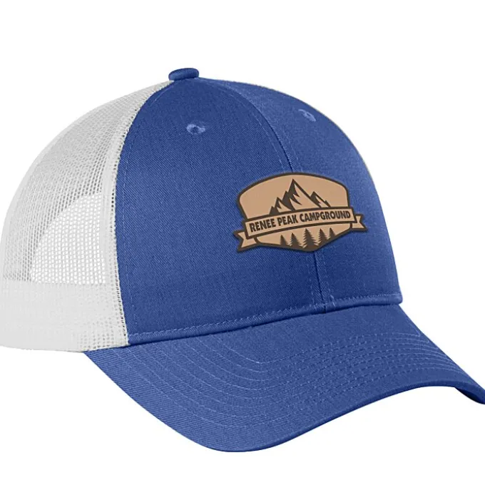 Structured Cotton Twill Trucker Cap - Laser Engraved Patch - 24 hr