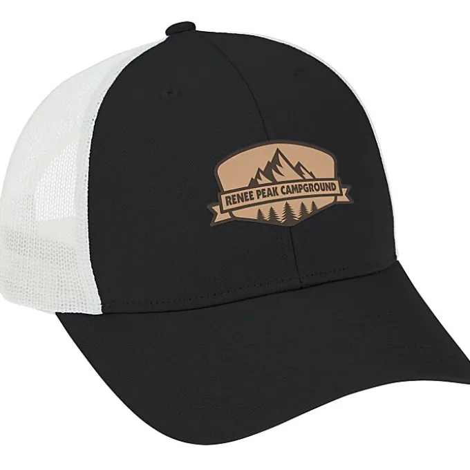 Structured Cotton Twill Trucker Cap - Laser Engraved Patch - 24 hr
