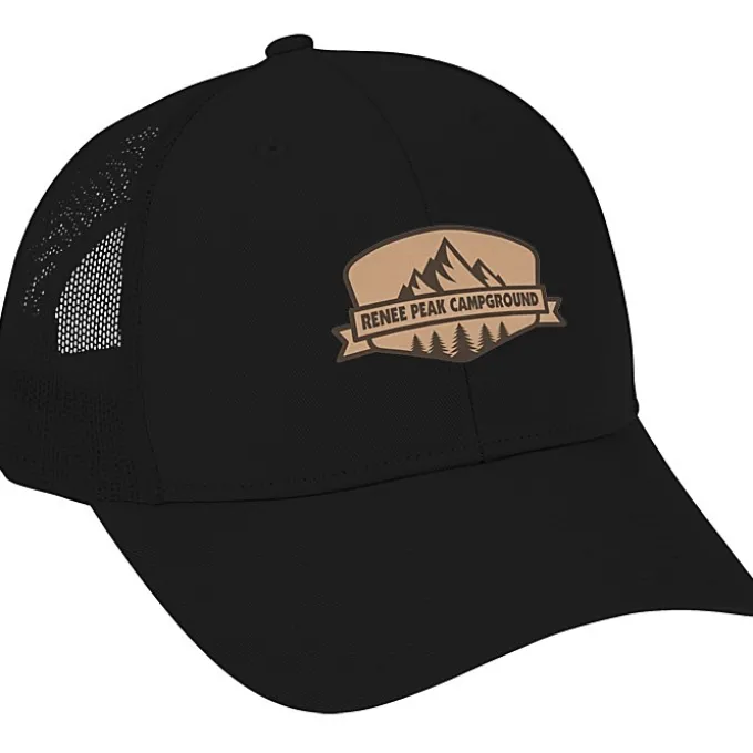 Structured Cotton Twill Trucker Cap - Laser Engraved Patch - 24 hr