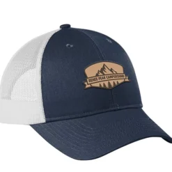 Structured Cotton Twill Trucker Cap - Laser Engraved Patch - 24 hr