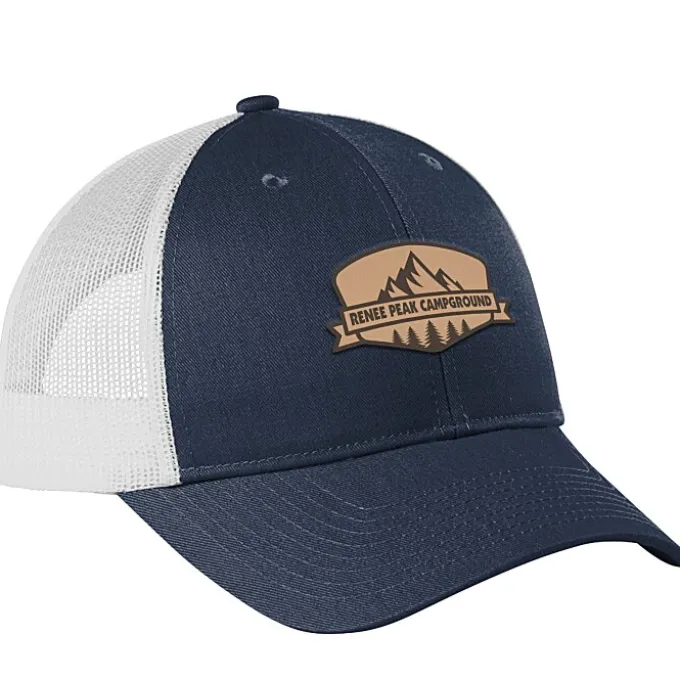 Structured Cotton Twill Trucker Cap - Laser Engraved Patch - 24 hr