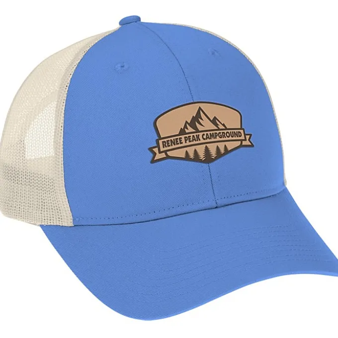 Structured Cotton Twill Trucker Cap - Laser Engraved Patch - 24 hr