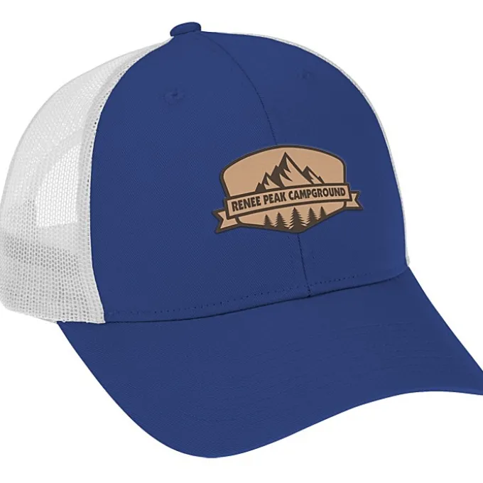Structured Cotton Twill Trucker Cap - Laser Engraved Patch - 24 hr