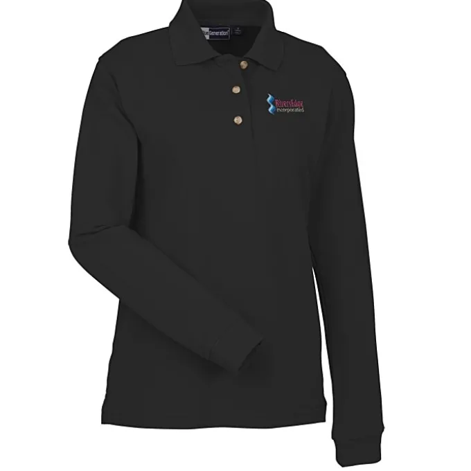 Superblend Long Sleeve Pique Polo - Ladies'