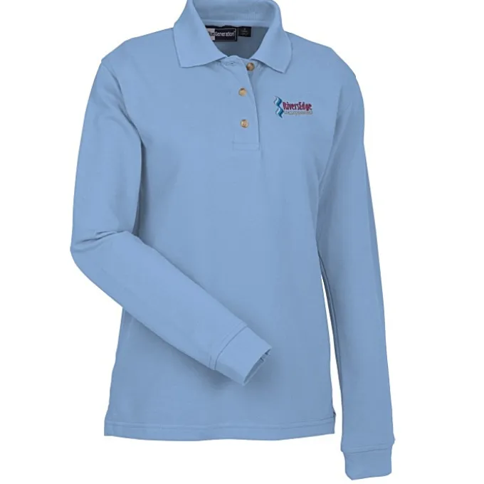 Superblend Long Sleeve Pique Polo - Ladies'