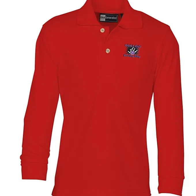 Superblend Long Sleeve Pique Polo - Youth