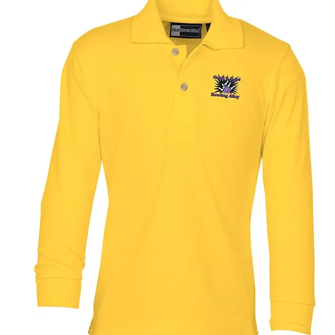 Superblend Long Sleeve Pique Polo - Youth