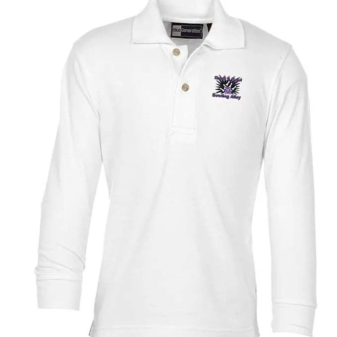 Superblend Long Sleeve Pique Polo - Youth