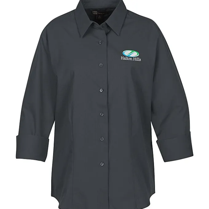 Superblend 3/4 Sleeve Poplin Shirt - Ladies'