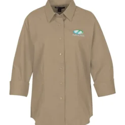 Superblend 3/4 Sleeve Poplin Shirt - Ladies'