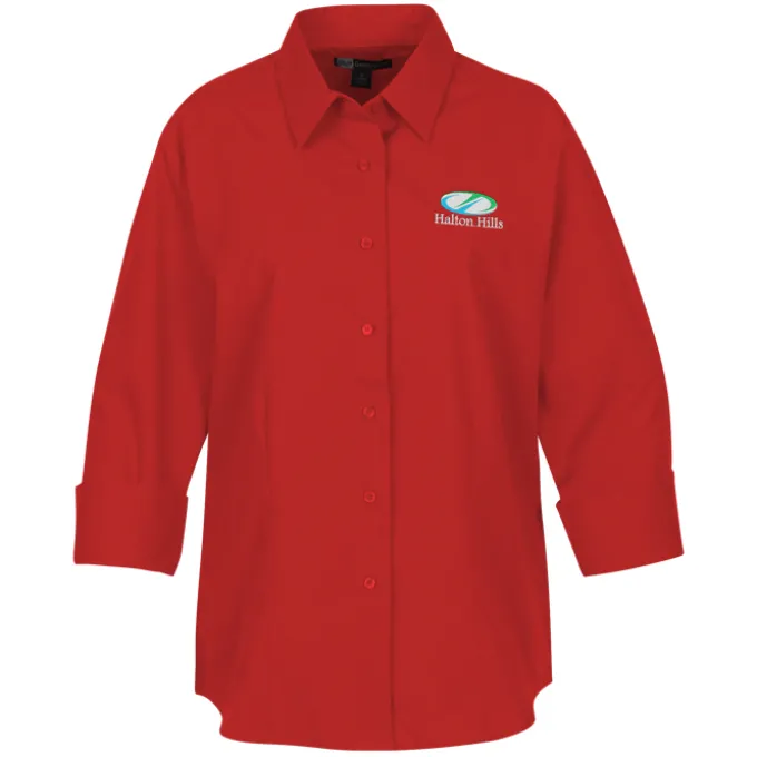 Superblend 3/4 Sleeve Poplin Shirt - Ladies'