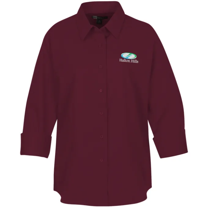 Superblend 3/4 Sleeve Poplin Shirt - Ladies'