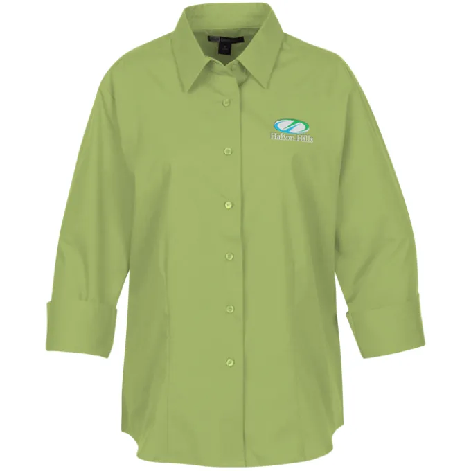 Superblend 3/4 Sleeve Poplin Shirt - Ladies'