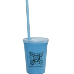 Super Kid Mood Stadium Cup with Straw - 12 oz - Smiley Faces