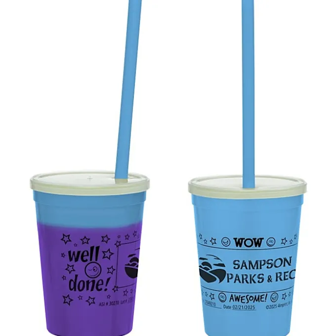 Super Kid Mood Stadium Cup with Straw - 12 oz - Wow Words