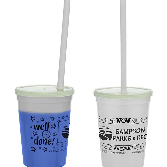 Super Kid Mood Stadium Cup with Straw - 12 oz - Wow Words