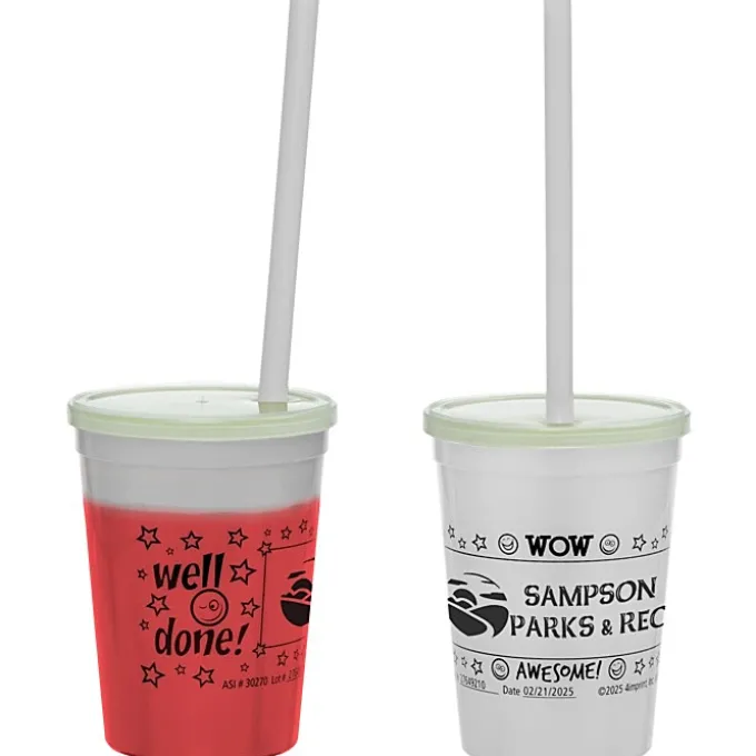 Super Kid Mood Stadium Cup with Straw - 12 oz - Wow Words
