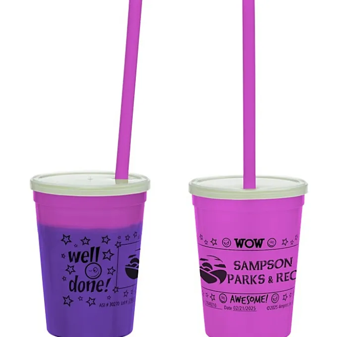Super Kid Mood Stadium Cup with Straw - 12 oz - Wow Words