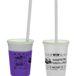 Super Kid Mood Stadium Cup with Straw - 12 oz - Wow Words