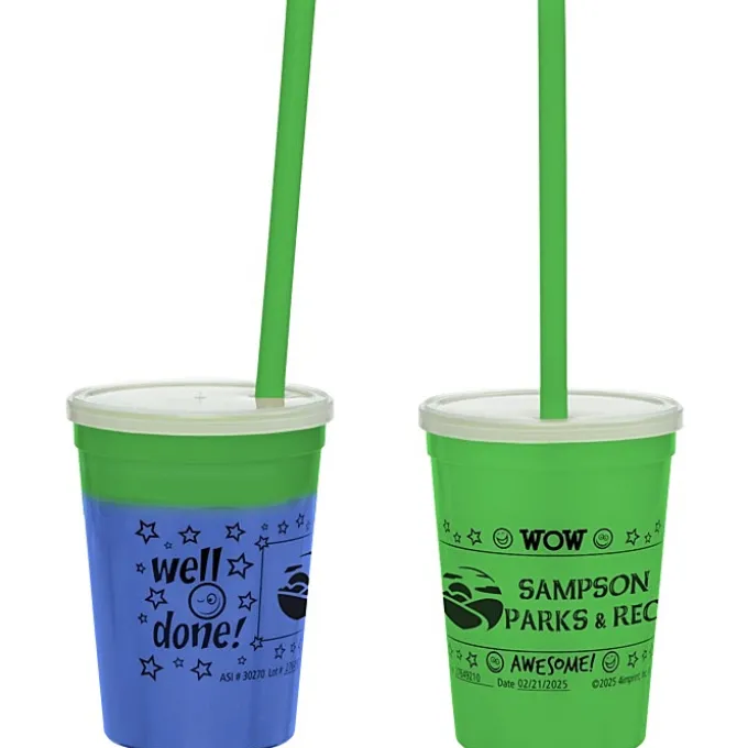 Super Kid Mood Stadium Cup with Straw - 12 oz - Wow Words
