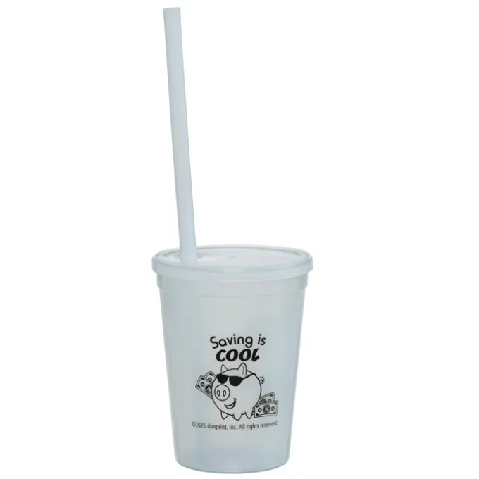 Super Kid Mood Stadium Cup with Straw - 12 oz - Dollars and Cents