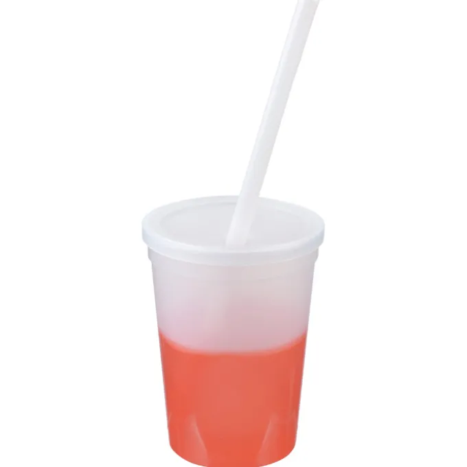 Super Kid Mood Stadium Cup with Straw - 12 oz - Go Green