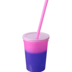Super Kid Mood Stadium Cup with Straw - 12 oz - Go Green