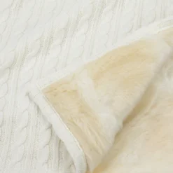 Supreme Cable Knit Cotton Throw
