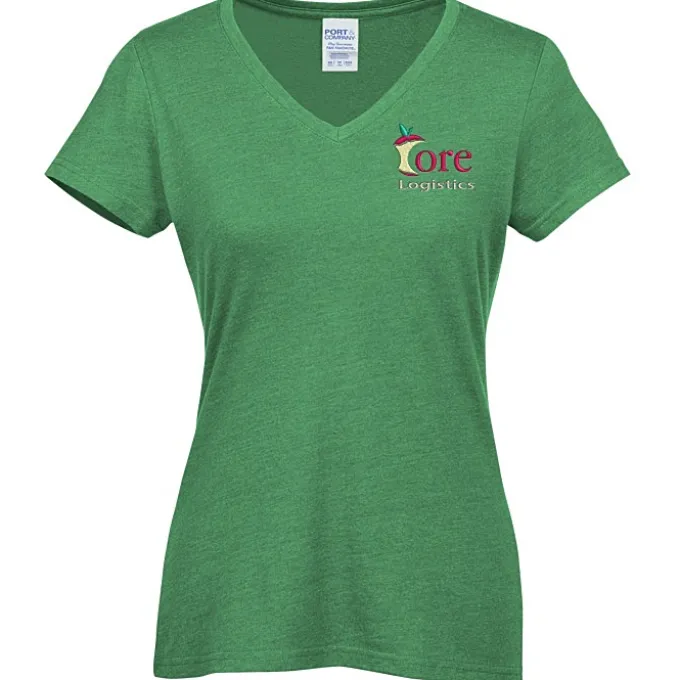 Team Favorite Blended V-Neck T-Shirt - Ladies' - Embroidered