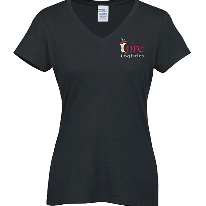 Team Favorite Blended V-Neck T-Shirt - Ladies' - Embroidered