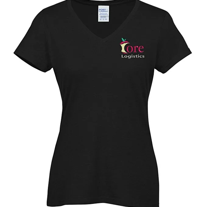 Team Favorite Blended V-Neck T-Shirt - Ladies' - Embroidered