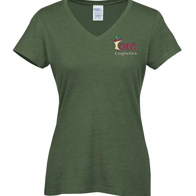 Team Favorite Blended V-Neck T-Shirt - Ladies' - Embroidered
