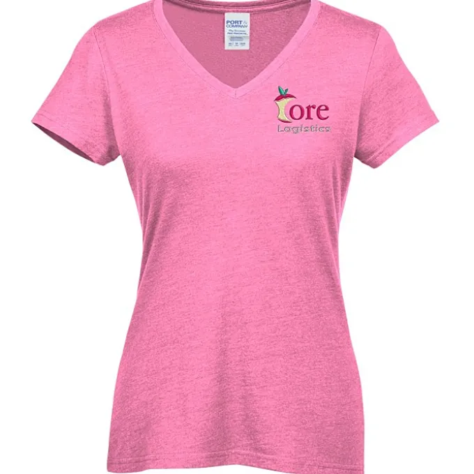 Team Favorite Blended V-Neck T-Shirt - Ladies' - Embroidered