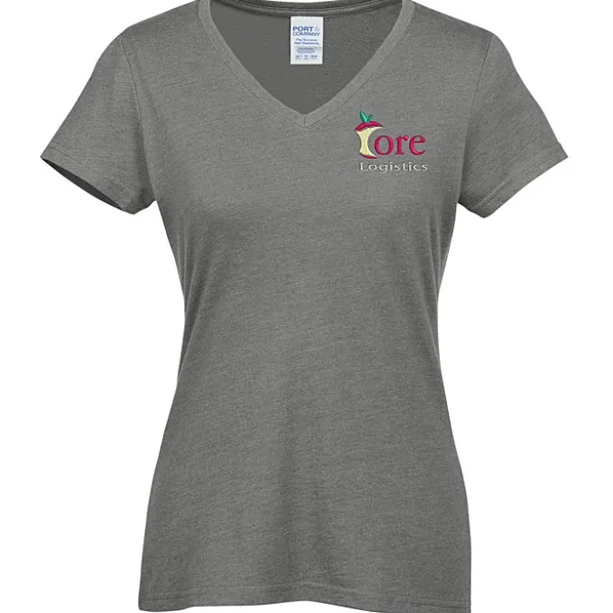 Team Favorite Blended V-Neck T-Shirt - Ladies' - Embroidered