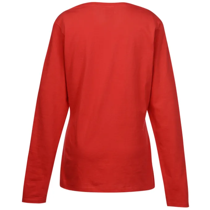 Team Favorite 4.5-oz V-Neck Long Sleeve T-Shirt - Ladies' - Screen