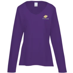 Team Favorite 4.5-oz V-Neck Long Sleeve T-Shirt - Ladies' - Embroidered