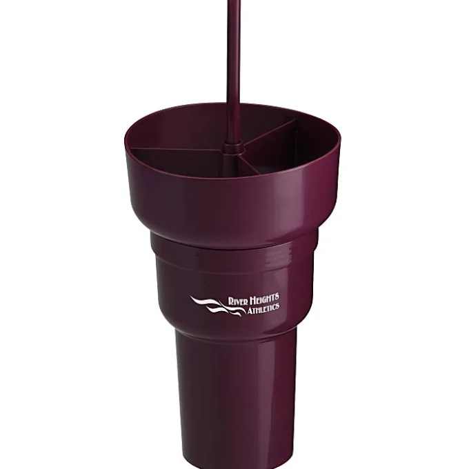 Team 365 Stadium Tumbler with Straw and Snack Bowl - 28 oz.