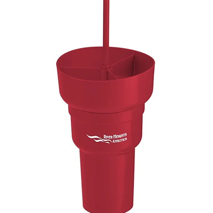 Team 365 Stadium Tumbler with Straw and Snack Bowl - 28 oz.