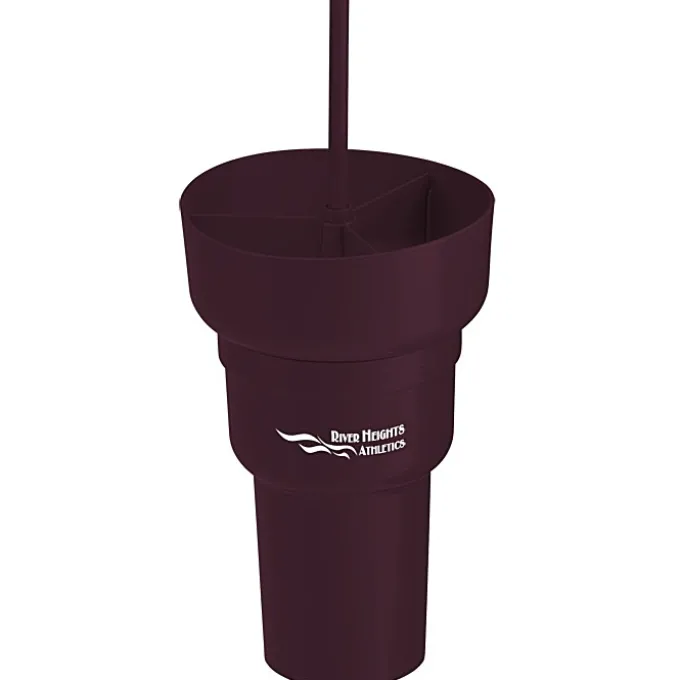 Team 365 Stadium Tumbler with Straw and Snack Bowl - 28 oz.