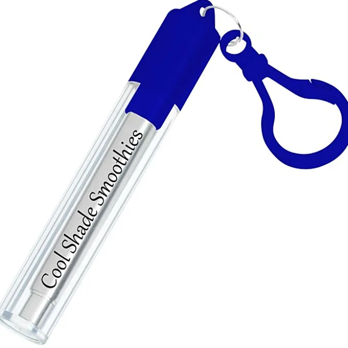 Telescopic Stainless Straw in Carabiner Case