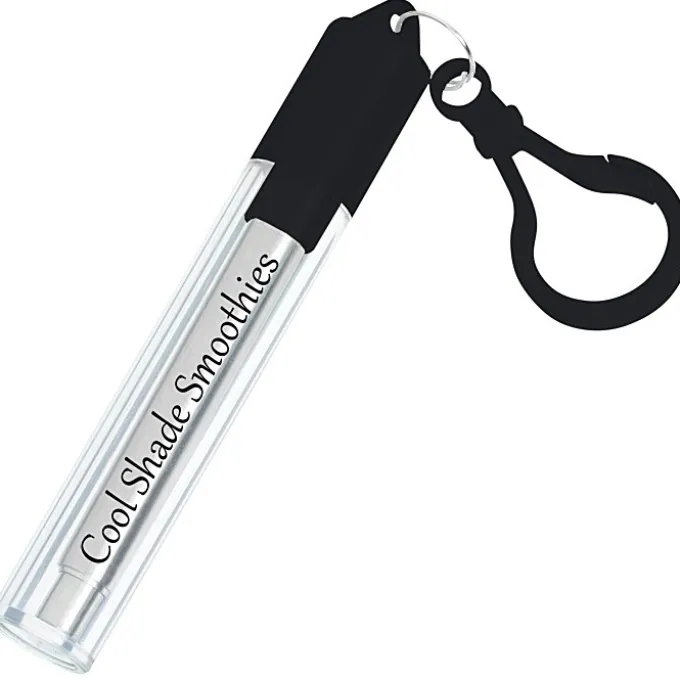 Telescopic Stainless Straw in Carabiner Case - 24 hr