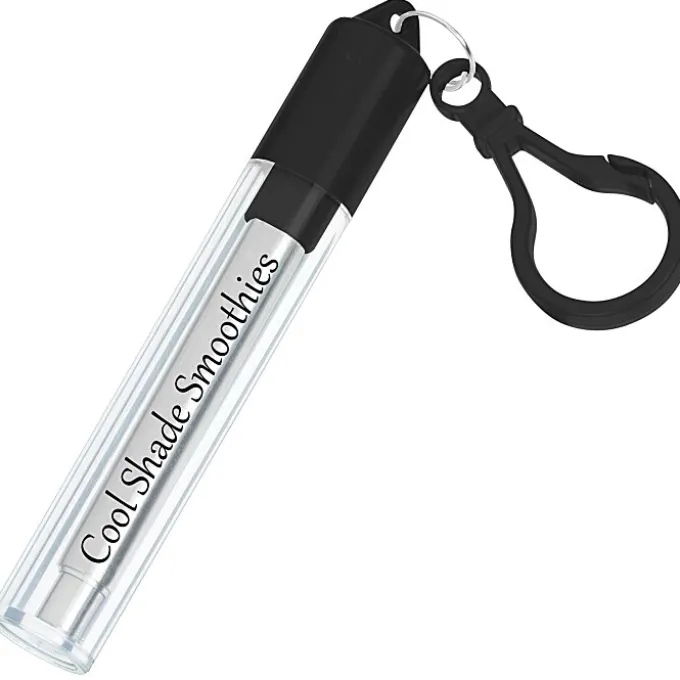 Telescopic Stainless Straw in Carabiner Case - 24 hr